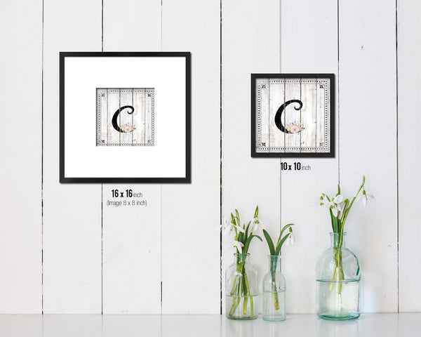 Letters M Custom Monogram Personality Name Sign Framed Prints Wall Art Decor