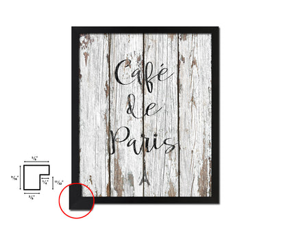 Cafe De Paris Quote Framed Artwork Print Wall Decor Art Gifts