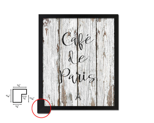 Cafe De Paris Quote Framed Artwork Print Wall Decor Art Gifts
