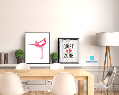 King Dancer Natarajasana Yoga Wood Framed Print Wall Decor Art Gifts
