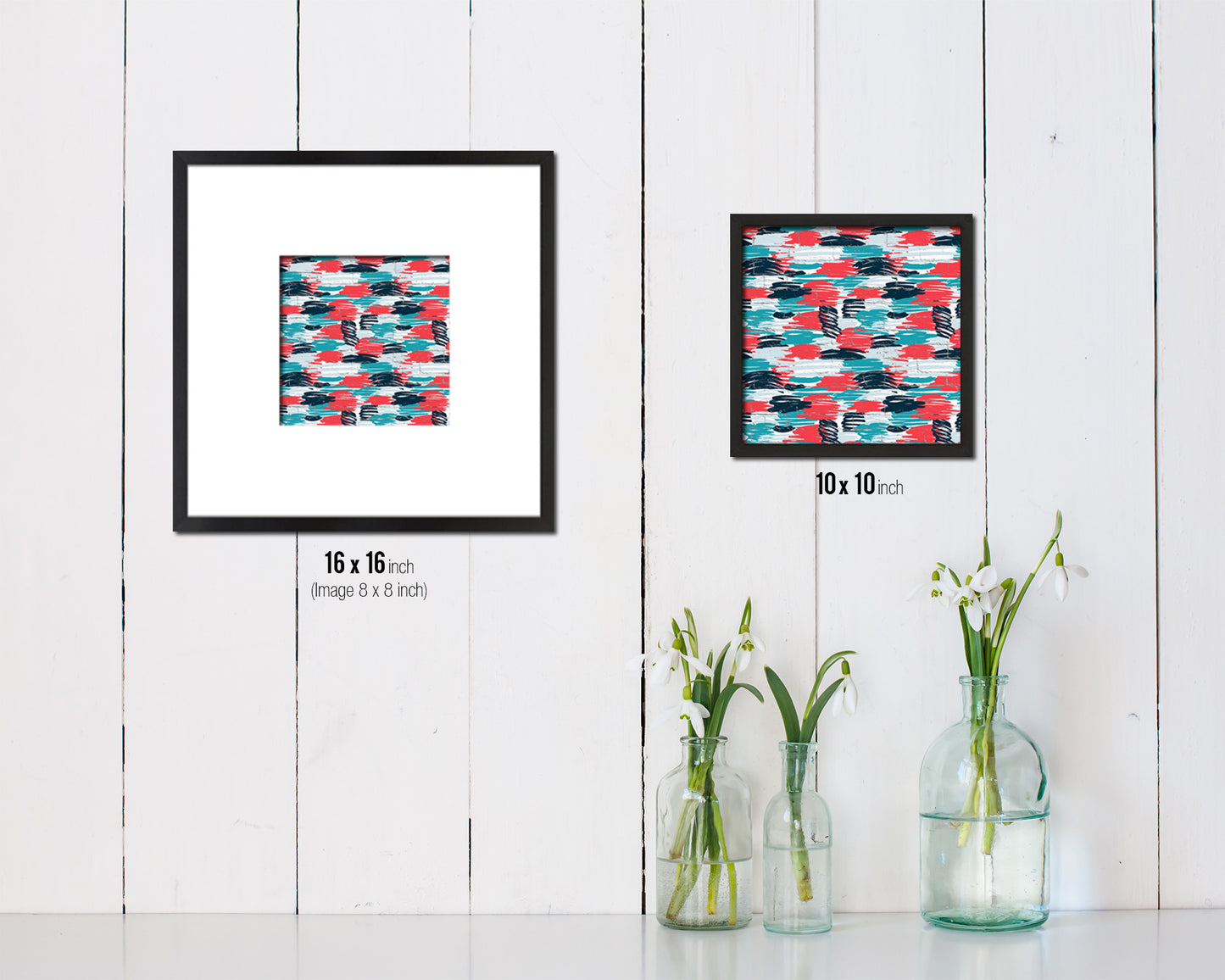 Abstract Painting Artwork Wood Frame Gifts Modern Wall Decor Art Prints