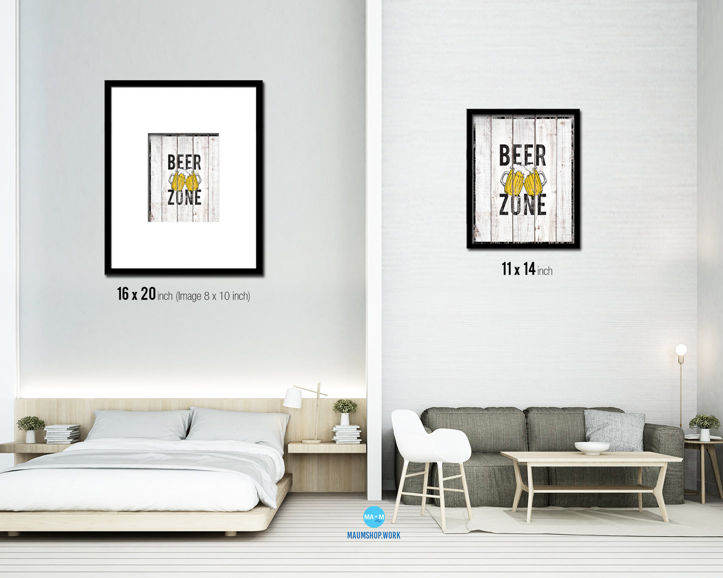 Beer Zone Notice Danger Sign Framed Print Home Decor Wall Art Gifts