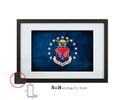 628th Air Base Wing Emblem Paper Texture Flag Framed Prints Home Decor Wall Art Gifts