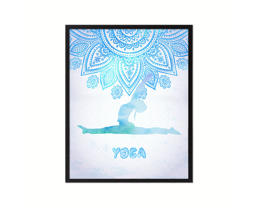 Pigeon Pose Yoga Wood Framed Print Wall Decor Art Gifts