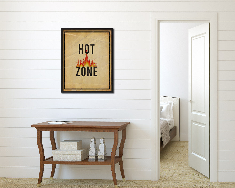 Hot Zone Notice Danger Sign Framed Print Home Decor Wall Art Gifts