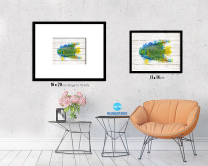 Angelfish Framed Print Modern Restaurant Sushi Bar Modern Watercolor Wall Art Decor