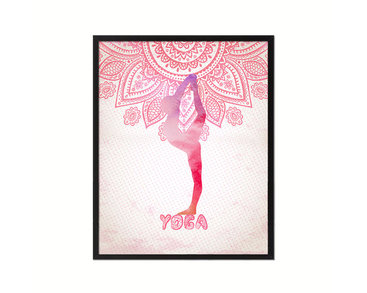 Gymnastic yoga Contorsionist practicing Yoga Wood Framed Print Wall Decor Art Gifts