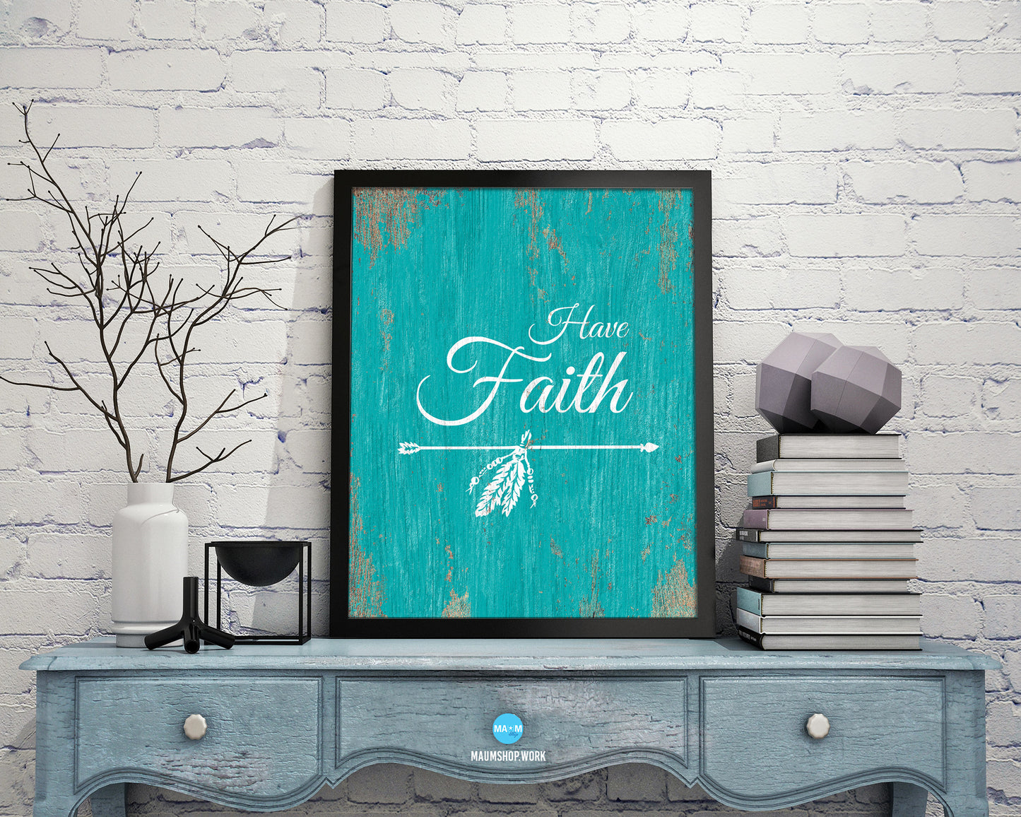 Have Faith Rainbow Pride Peace Right Justice Poster Wood Framed Wall Decor Print Gifts