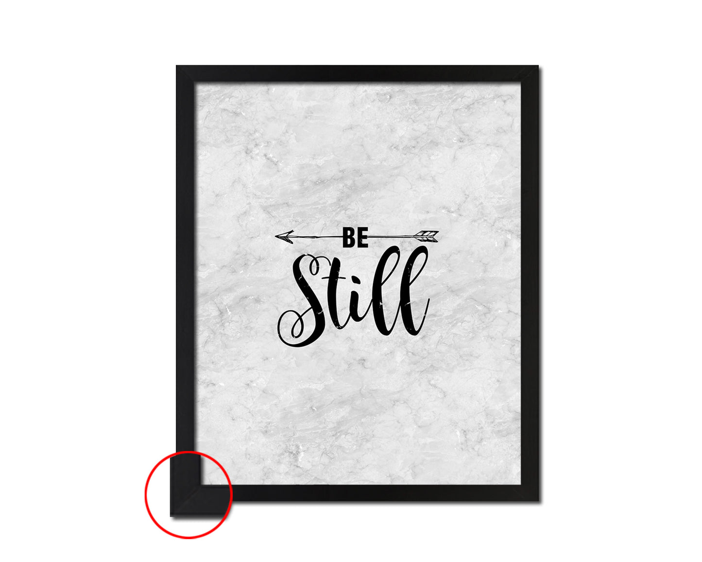 Be Still Inspirational Quote Framed Print Wall Art Decor Gifts