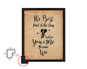 The best part of the day will be when you Quote Paper Artwork Framed Print Wall Decor Art