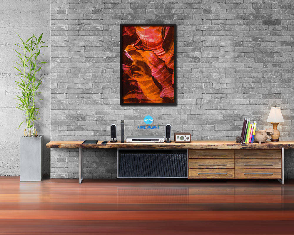 Dancing Stone Antelope Canyon Northern Arizona Artwork Painting Print Art Frame Gifts