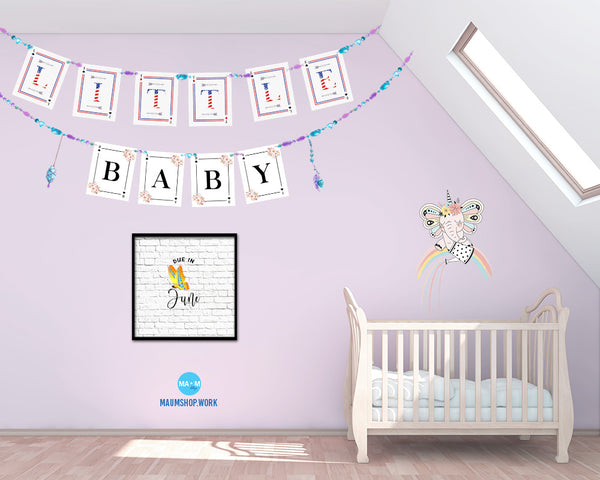 Baby Due In Jun Pregnancy Announcement Personalized Frame Print Wall Decor Art Gifts