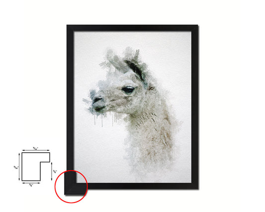 Llima Animal Painting Print Framed Art Home Wall Decor Gifts