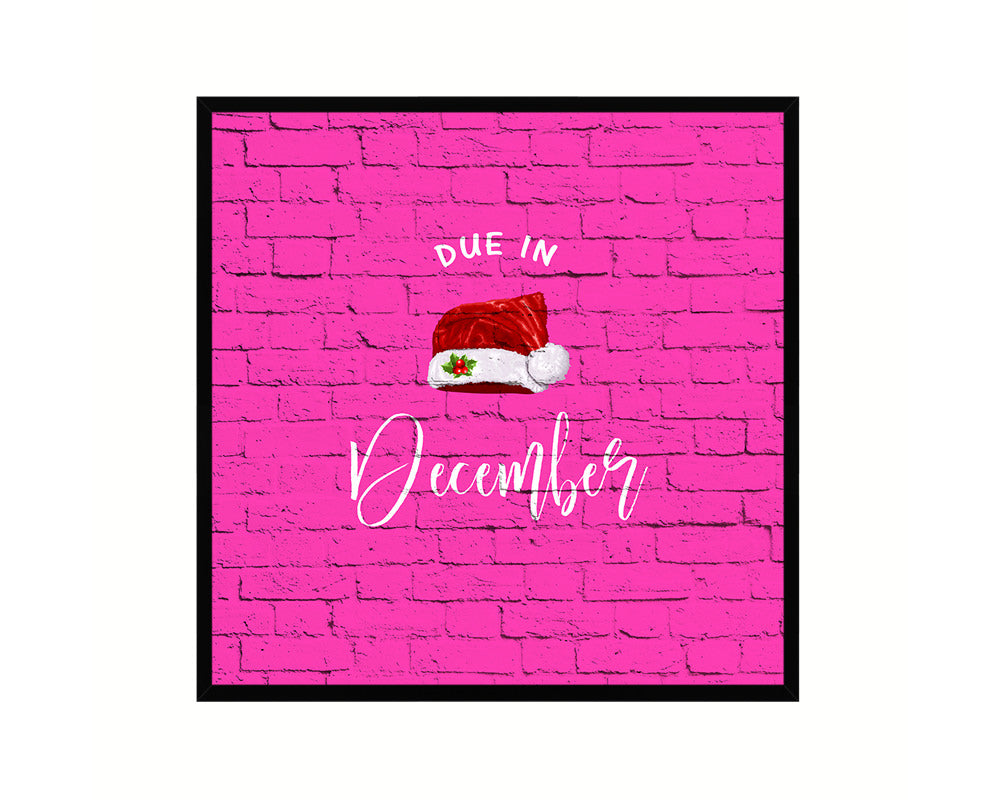 Baby Due In December Pregnancy Announcement Personalized Frame Print Wall Decor Art Gifts