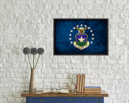 502d Air Base Wing USAF Emblem Paper Texture Flag Framed Prints Home Decor Wall Art Gifts