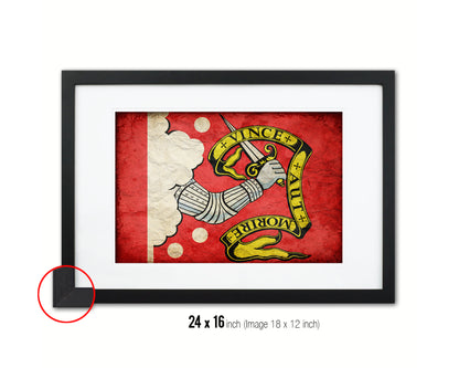Bedford Vintage Military Flag Framed Print Sign Decor Wall Art Gifts