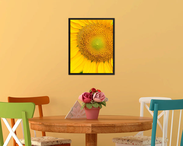 Sunflower Yellow Flower Wood Framed Paper Print Wall Decor Art Gifts