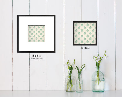 Abstract Green Artwork Wood Frame Gifts Modern Wall Decor Art Prints