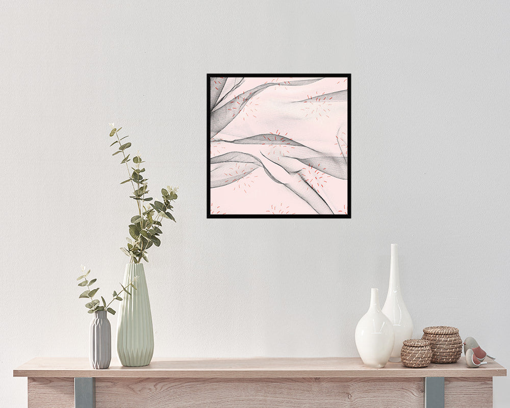 Abstract Line Artwork Wood Frame Gifts Modern Wall Decor Art Prints