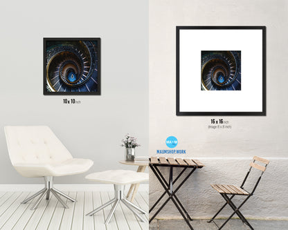 Vatican Museum Vintage Spiral Staircase Wood Framed Print Interior Wall Decor Art Gifts