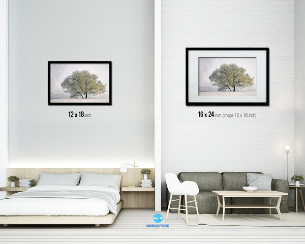 Snow Winter Landscape Artwork Painting Print Art Frame Home Wall Decor Gifts