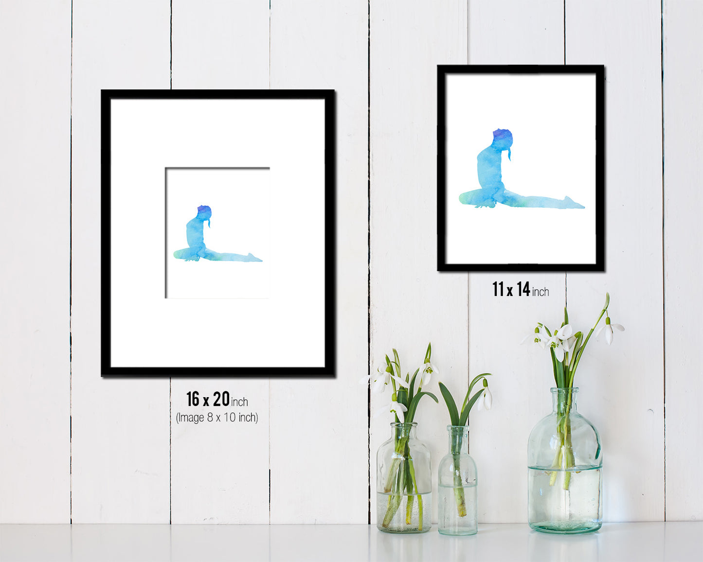 Up Dog Yoga Wood Framed Print Wall Decor Art Gifts