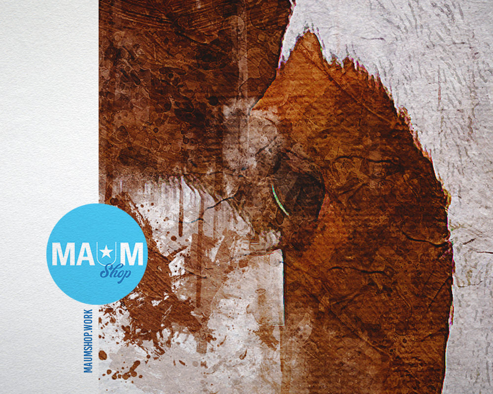 Cow Animal Painting Print Framed Art Home Wall Decor Gifts