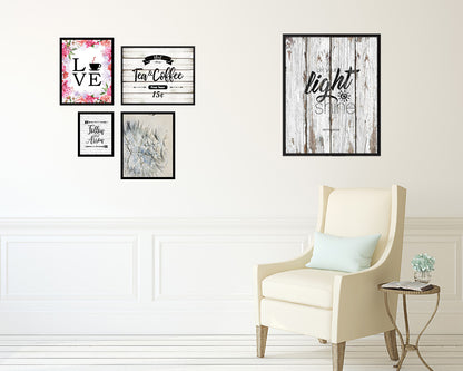 Let your light shine, Matthew 5:16 Quote Framed Print Home Decor Wall Art Gifts