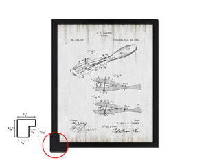 Wrench Tools Vintage Patent Artwork Black Frame Print Gifts