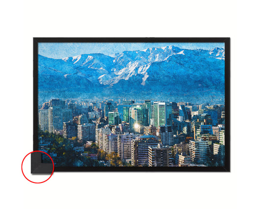 Santiago White Cityscape Skyline, South America, Chile, Landmark