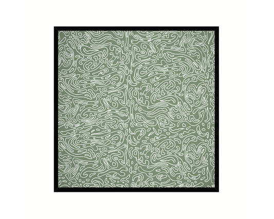 Abstract Green Artwork Wood Frame Gifts Modern Wall Decor Art Prints