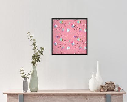 Abstract Red Artwork Wood Frame Gifts Modern Wall Decor Art Prints