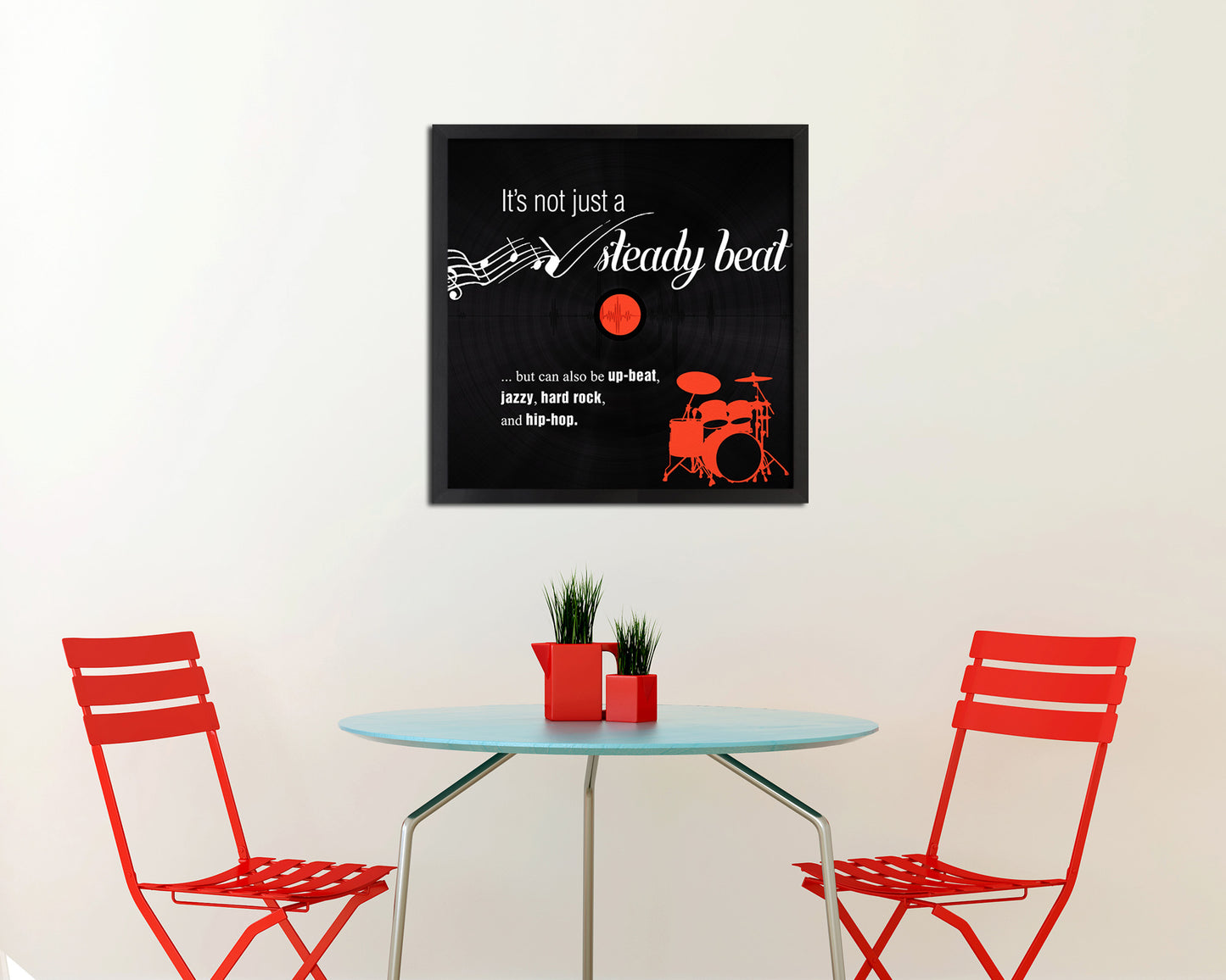 It's not just a steady beat Modern Music Quote Framed Print  Wall Decor Art Gifts