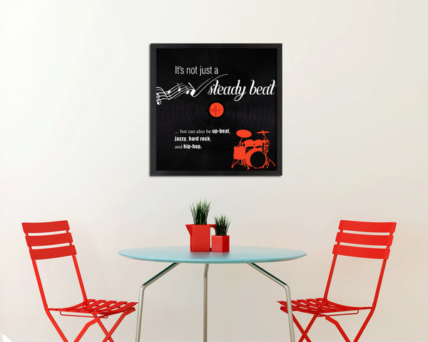 It's not just a steady beat Modern Music Quote Framed Print  Wall Decor Art Gifts
