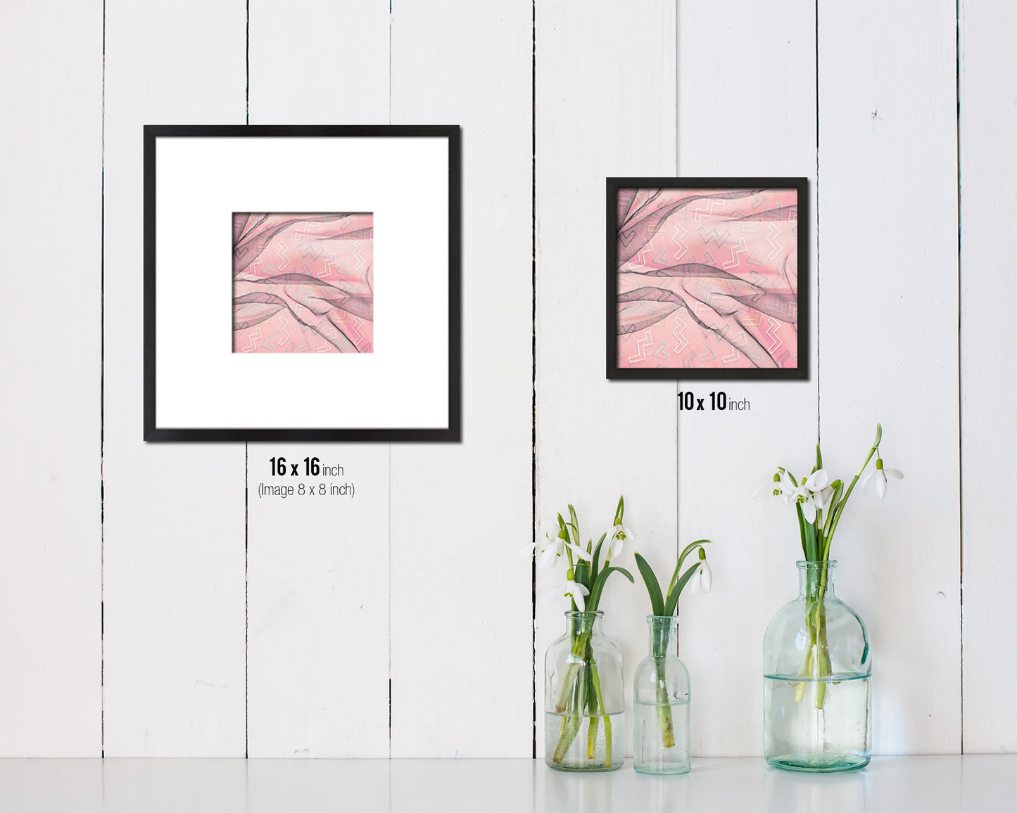 Abstract Black Artwork Wood Frame Gifts Modern Wall Decor Art Prints