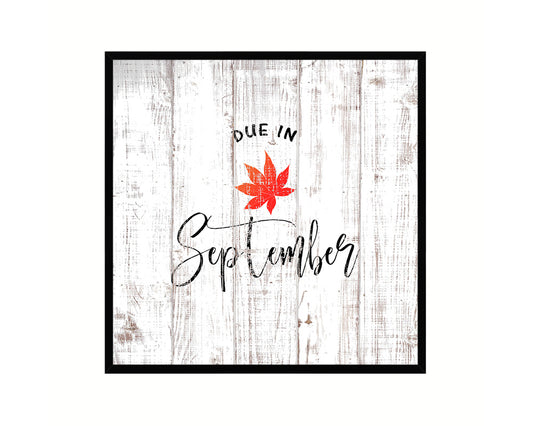 Baby Due In September Pregnancy Announcement Personalized Frame Print Wall Decor Art Gifts