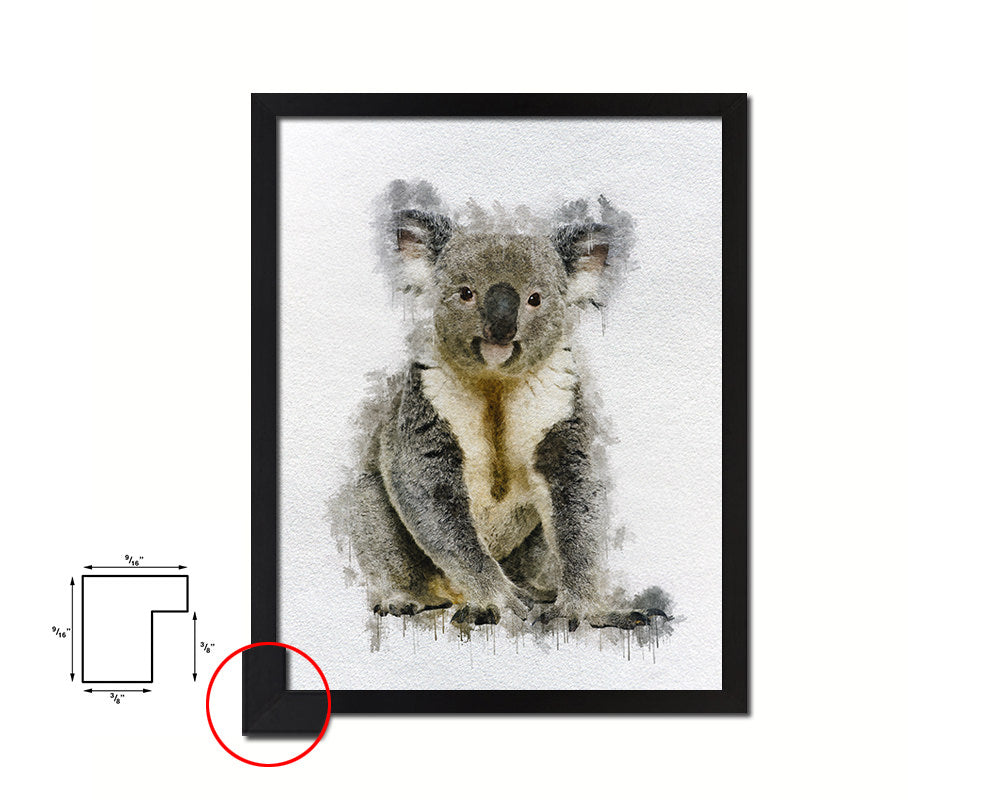 Koala Animal Painting Print Framed Art Home Wall Decor Gifts