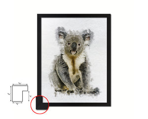 Koala Animal Painting Print Framed Art Home Wall Decor Gifts