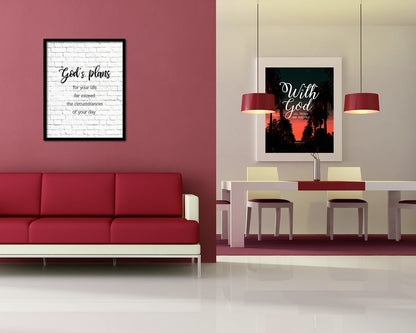 God's plans for your life far exceed the circumstances Quote Wood Framed Print Home Decor Wall Art Gifts