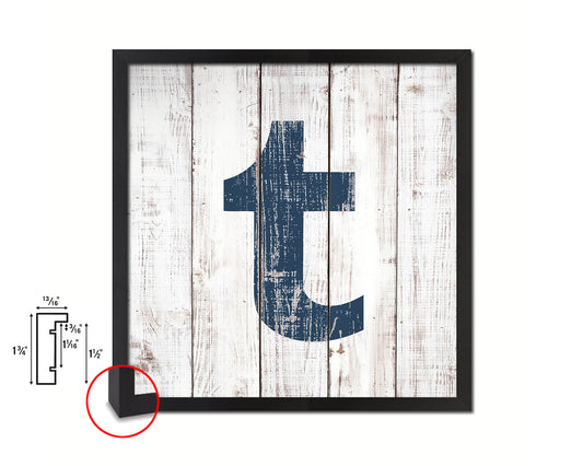 Tumblr Social Media Symbol Icons logo Framed Print Shabby Chic Home Decor Wall Art Gifts