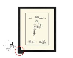 Dental Plugger Dentist Vintage Patent Artwork Black Frame Print Wall Art Decor Gifts