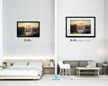 You are my king, Psalm 44:4 Bible Verse Scripture Framed Print Wall Decor Art Gifts
