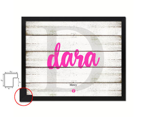 Dara Personalized Biblical Name Plate Art Framed Print Kids Baby Room Wall Decor Gifts