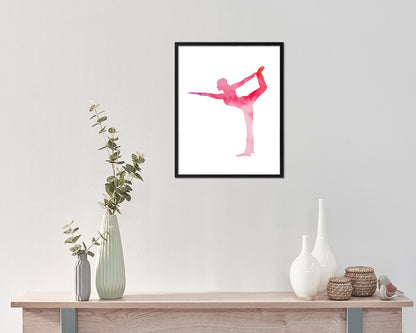 King Dancer Natarajasana Yoga Wood Framed Print Wall Decor Art Gifts