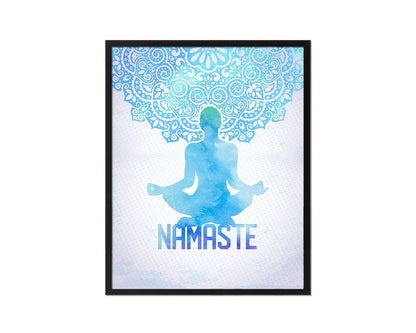 Double Pigeon Pose Fire Log Pose Agnistambhasana Yoga Wood Framed Print Wall Decor Art Gifts