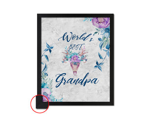 World's best grandpa Quote Framed Print Wall Art Decor Gifts