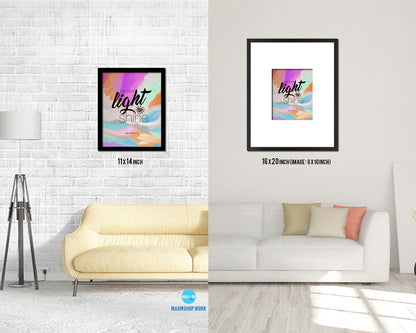 Let your light shine, Matthew 5:16 Bible Verse Scripture Framed Print Wall Decor Art Gifts