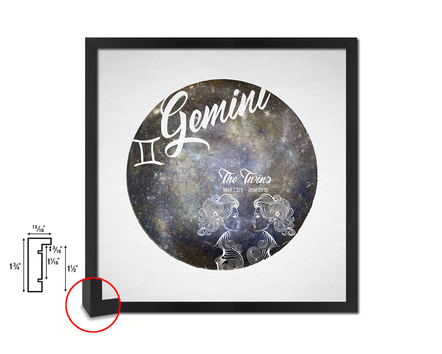 Gemini Astrology Prediction Yearly Horoscope Wood Framed Print Wall Art Decor Gifts