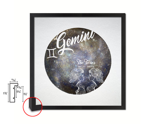 Gemini Astrology Prediction Yearly Horoscope Wood Framed Print Wall Art Decor Gifts