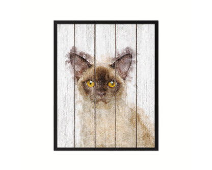 Kitten Cat Kitten Portrait Framed Print Pet Home Decor Custom Watercolor Wall Art Gifts